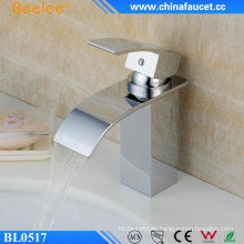 Beelee massivem Messing Chrom Becken Wasserfall Mixer